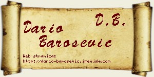 Dario Barošević vizit kartica